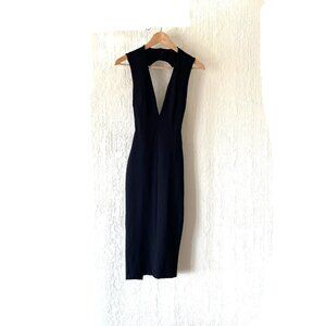 GUESS Los Angeles Deep V Midi Dress | Size XS